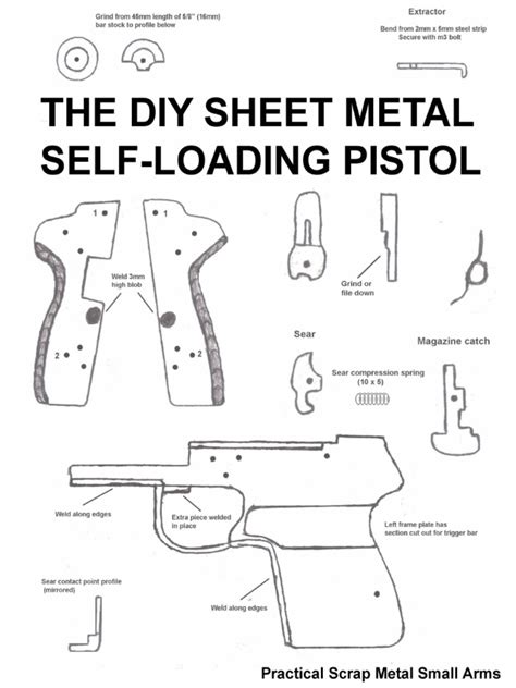 the diy sheet metal self loading pistol|DIY SHEET METAL SELF.